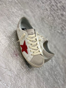 Tenis Super-Star Branco/Vermelho/Cinza Golden Goose