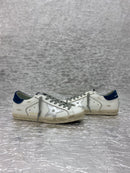 Tenis Super Star Branco/Azul/Prata Golden Goose