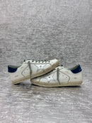 Tenis Super Star Branco/Azul/Prata Golden Goose