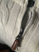 Suéter Quarter Zip Tricotado