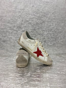 Tenis Super-Star Branco/Vermelho/Cinza Golden Goose