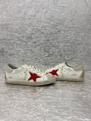 Tenis Super-Star Branco/Vermelho/Cinza Golden Goose