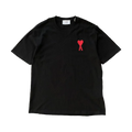Camiseta AMI Paris Preta/Branca/Navy Blue Over Sized