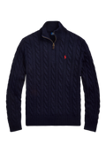 Suéter Quarter Zip Tricotado