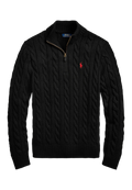 Suéter Quarter Zip Tricotado